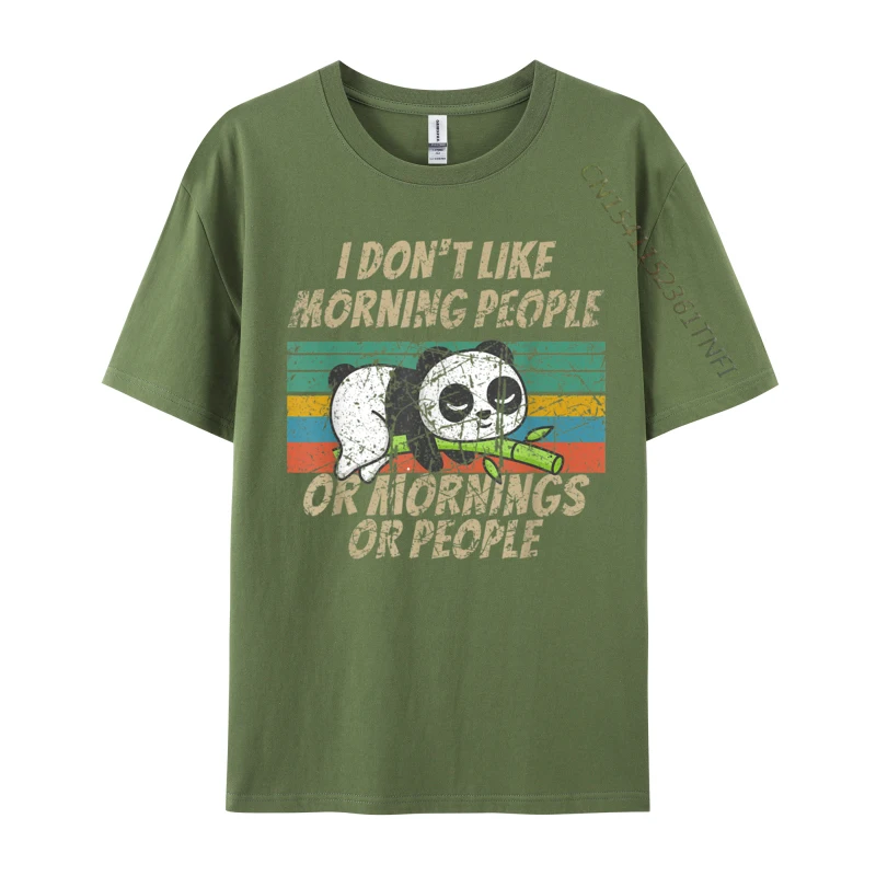 I Hate Morning People And Mornings And People Panda Bear T-Shirts Herren Special Crazy Tops Shirts Rundhals-T-Shirt aus Baumwollstoff