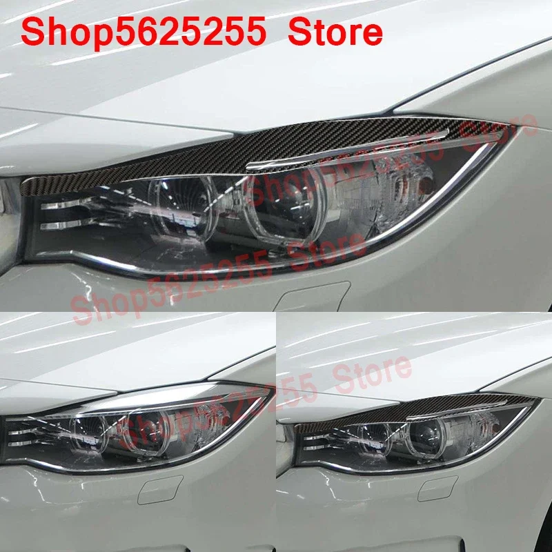 For BMW 3Seires E90 F30 5Series F10 2003-2019 Car Headlight Eyebrow Cover Trim Eye Lid Cover Trim Decoration Foglight Lamp Shade