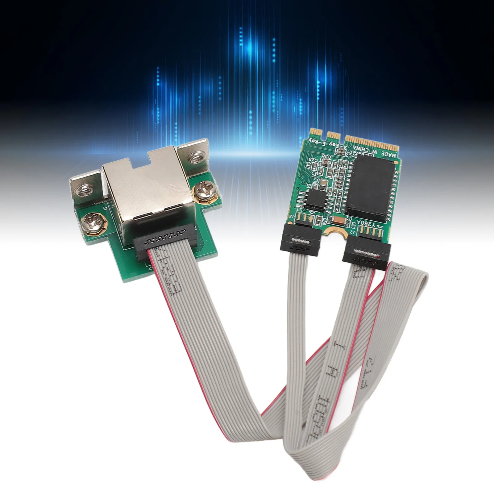 M.2 A+E Network Card Bent Pin Gigabit Ethernet Single Port RJ45 Server Network Card with I210AT Chip Single Port Network Card