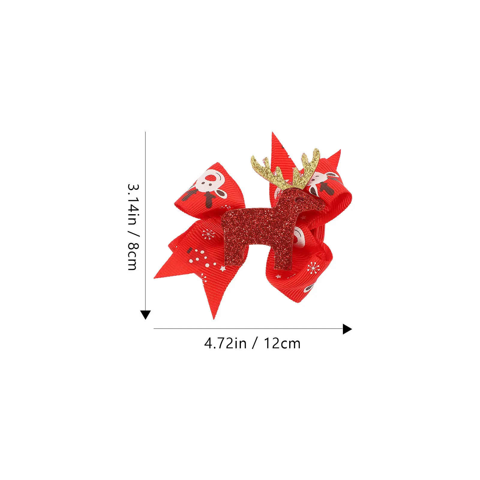 6pcs Bowknot Christmas Hair Clips Set – Non-Fading Holiday Hairpins for Girls & Women