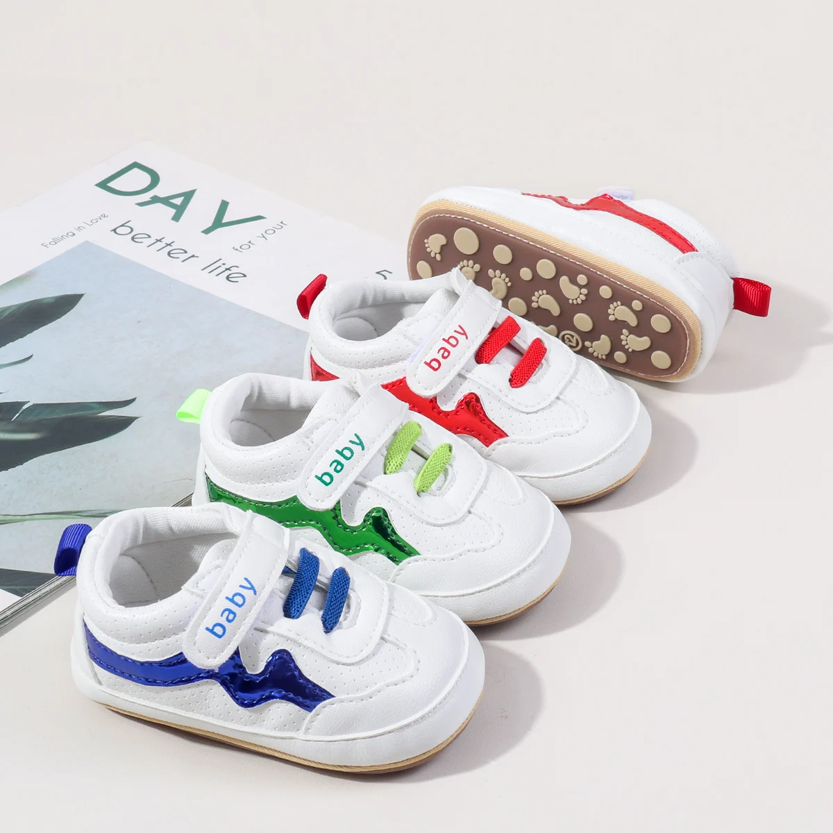 

2025 New Style Autumn Baby Boys And Girls First Walking Indoor Outdoor Toddler Shoes For 0-18M Baby Shoes Soft TPR Sole BNB5198