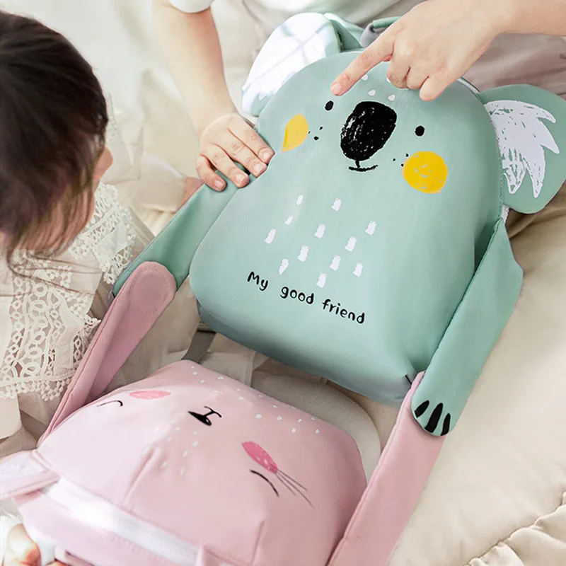 Mochila escolar de jardín de infantes con bordado personalizado, mochila de Koala de animales de dibujos animados ultraligera, impermeable, bolso creativo para niños