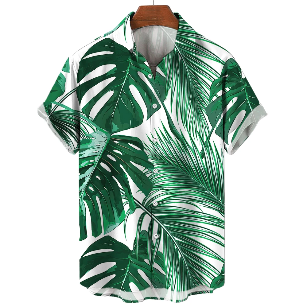 Men's Hawaiian Beach Holiday Casual Shirts Streetwear Beachwear Camping Fishing Short Sleeve Social Print Oversized Clothing