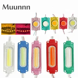 10PCS Wholesale Waterproof 12V IP65 Multicolour Led Module COB Light Backlight Shop Banner Christmas Decorations Warm White