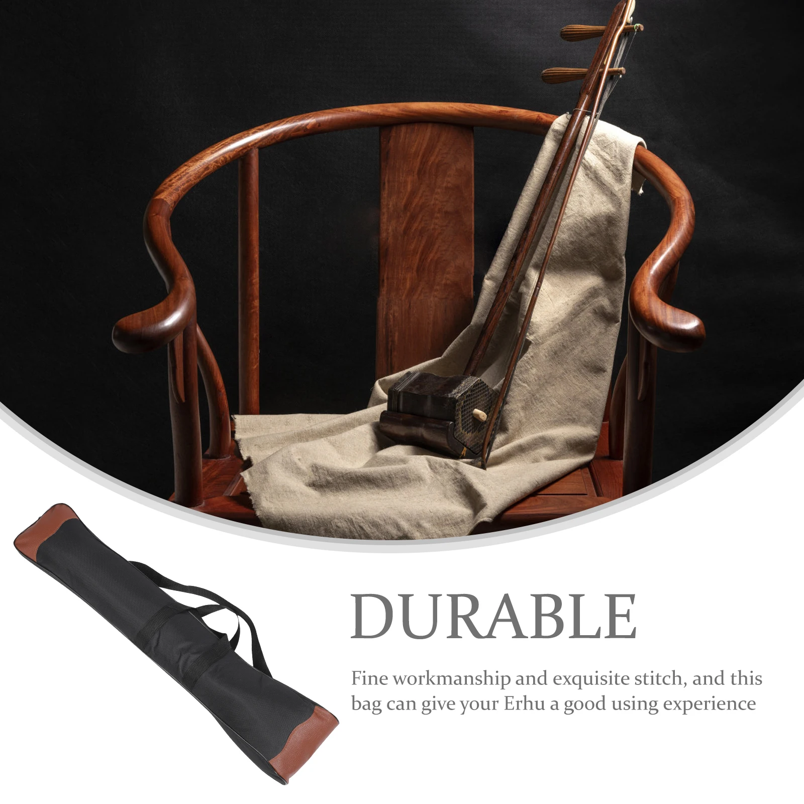 

Oxford Fabric PU Erhu Bag Padded Case Musical Instrument Storage Carrying Waterproof Lightweight Anti Scratch Comfortable Design
