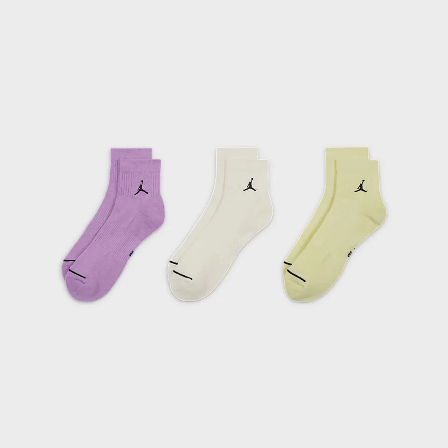 Nike Genuine JORDAN Men's and Women's Breathable Sports Socks Three Pair Set DX9655-908 view 2