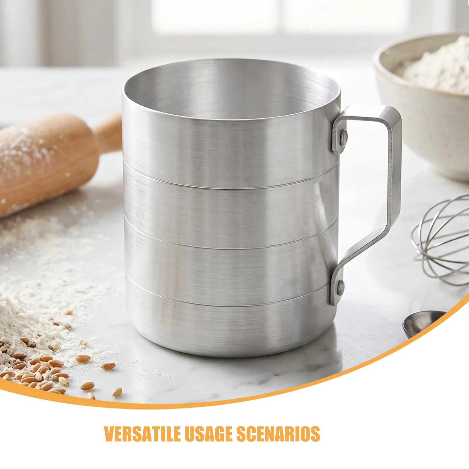 68Oz 2Qt Measuring Cup Graduated Beaker Metal Kitchen Lab Accurate Liquid Measuring Tool Chemistry Lab Equipment