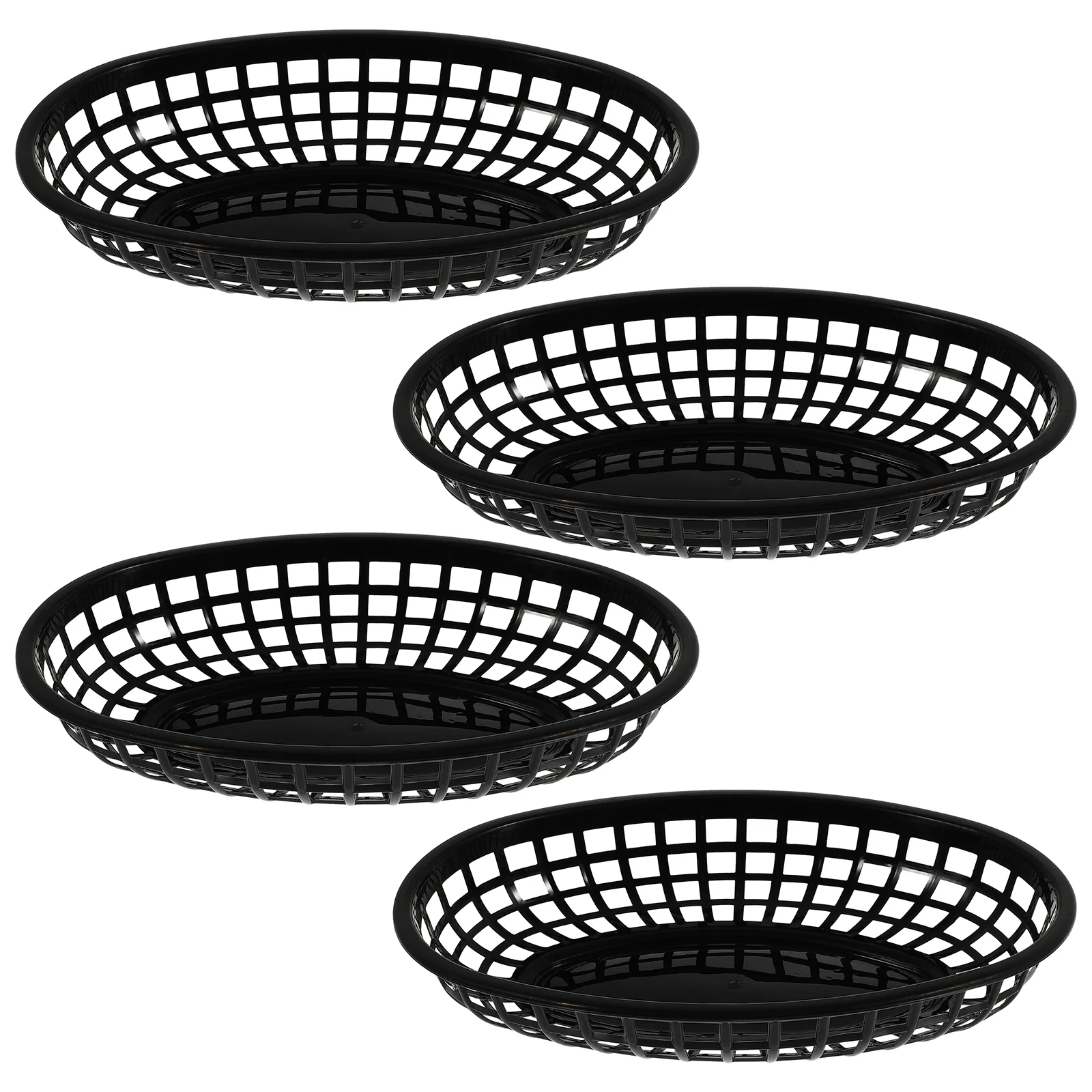 

4 Pcs Snack Plate Hamburger Basket Plastic Fruit Trays Baskets Toy Storage Bins Dessert Plates Food Dishes Platter