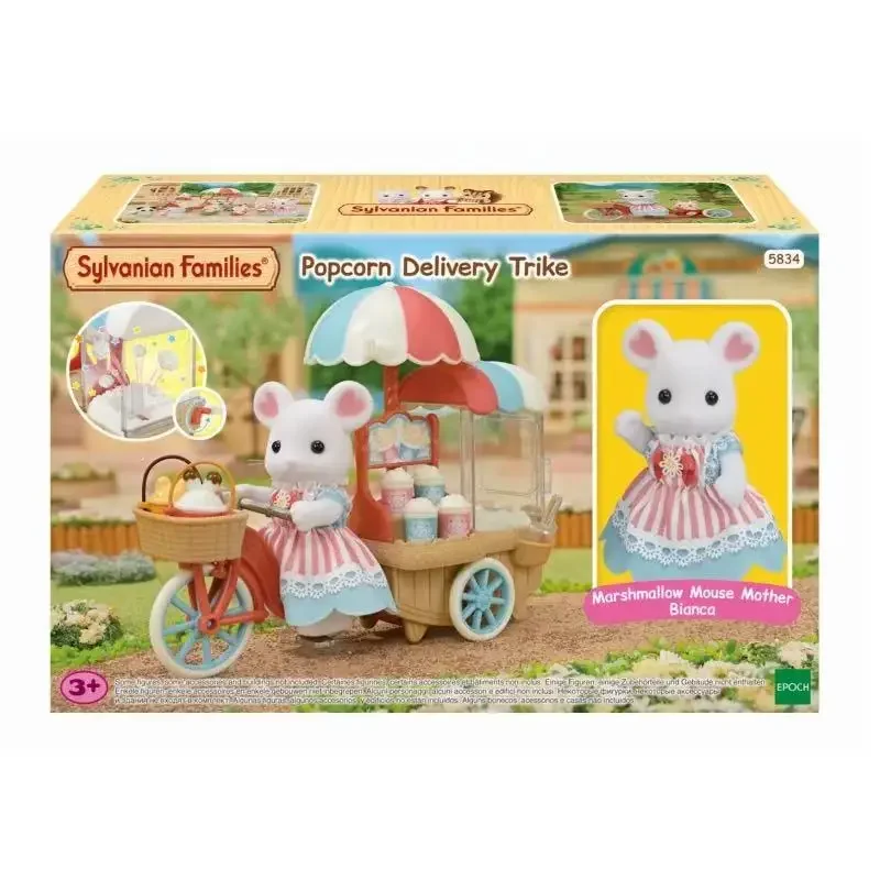 

Sylvanian Families Blind Keychain Aceessories Figures Original Popcorn Car Love Rat Dolls for Girls Kids Toys Girl Forest Family