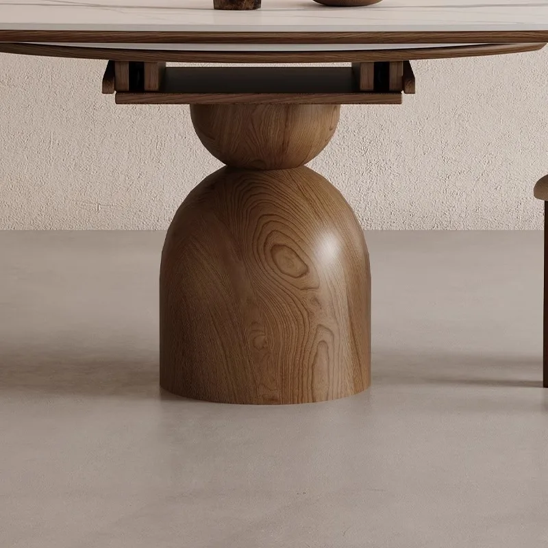 Round square dual-purpose dining table