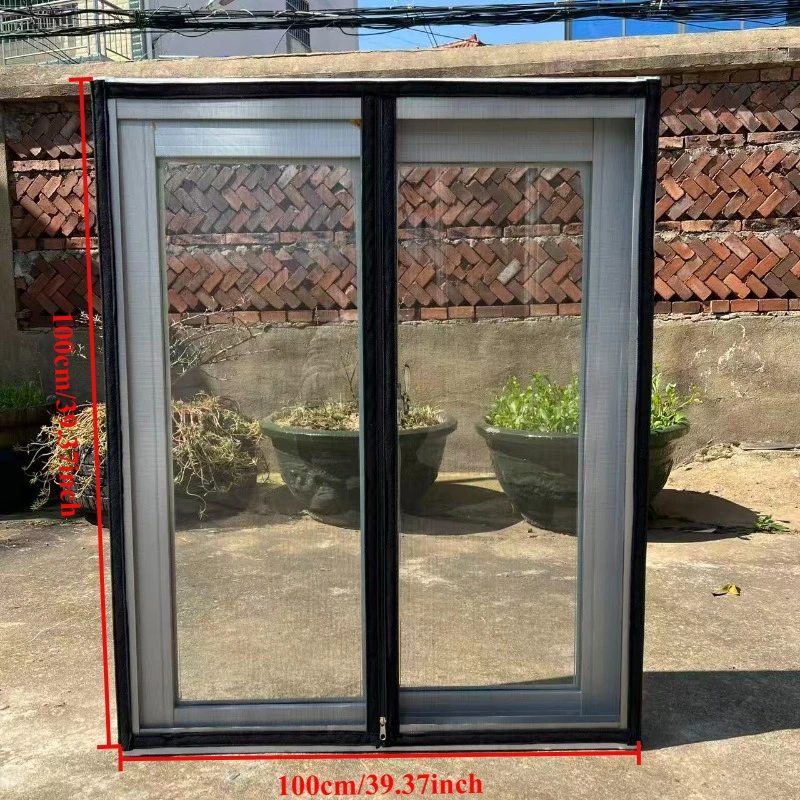 LGOLOL Custom Black Window Anti-Mosquito Screen Mesh Self-Installed Invisible Screen Mesh Home Self-Adhesive Perforation-Free