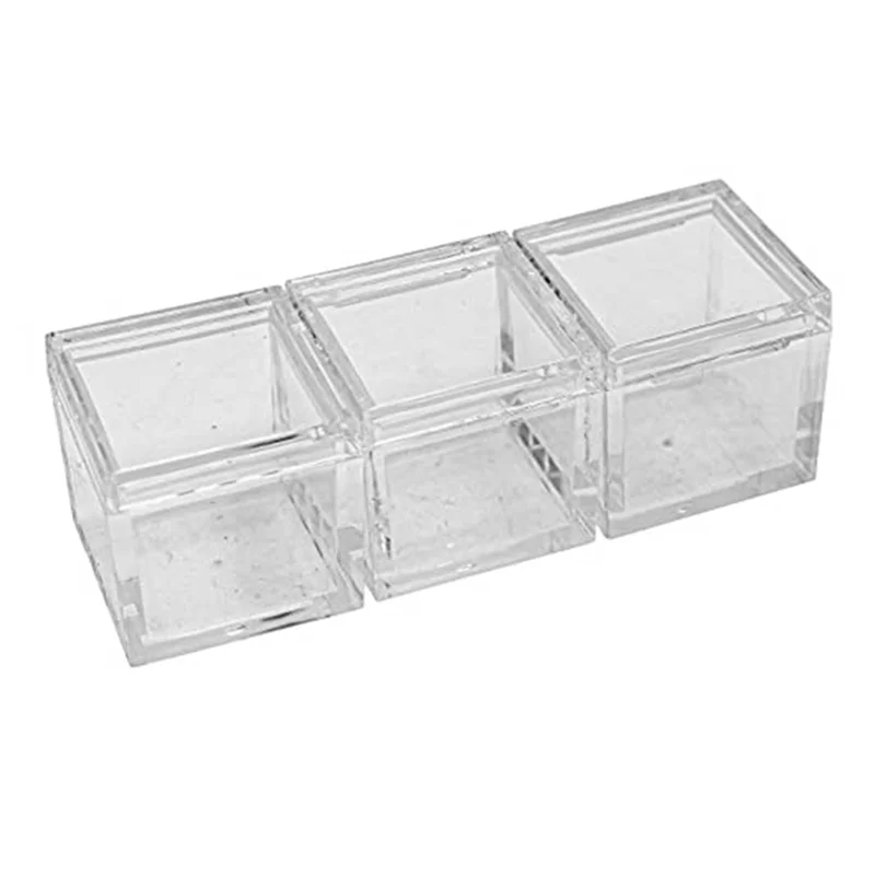 Most-10Pcs กล่องอะคริลิคถาดสําหรับ 0.39 นิ้ว 10 มม.องค์ประกอบก้อน CLEAR Case ตารางธาตุสําหรับองค์ประกอบคอลเลกชันง่าย