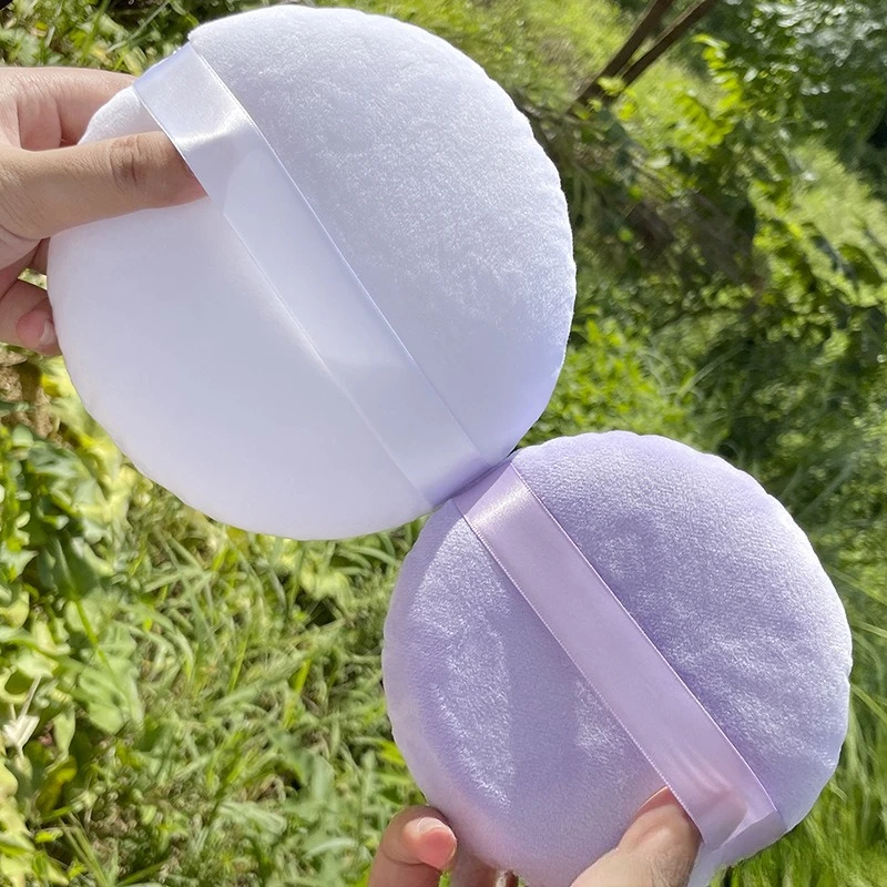 1Pcs Soft Velvet Makeup Sponge Big Mac Powder Puff Double-sided Makeup Sponge Don't Eat Powder Natural Smooth Makeup Puff