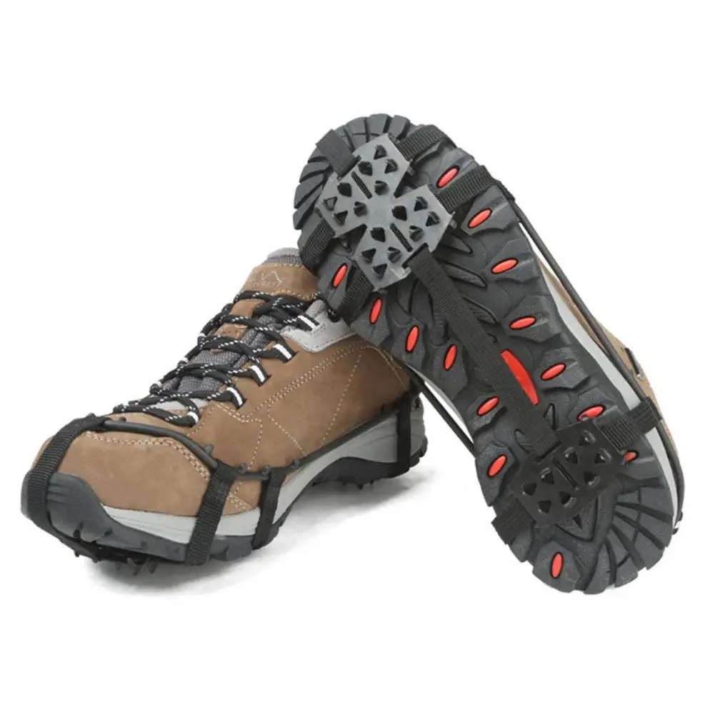 1 Pair Shoes Ice Grippers Lightweight High Durability Snow Road Grip Spikes Good Toughness Ice Stud Shoes Grip Outdoor