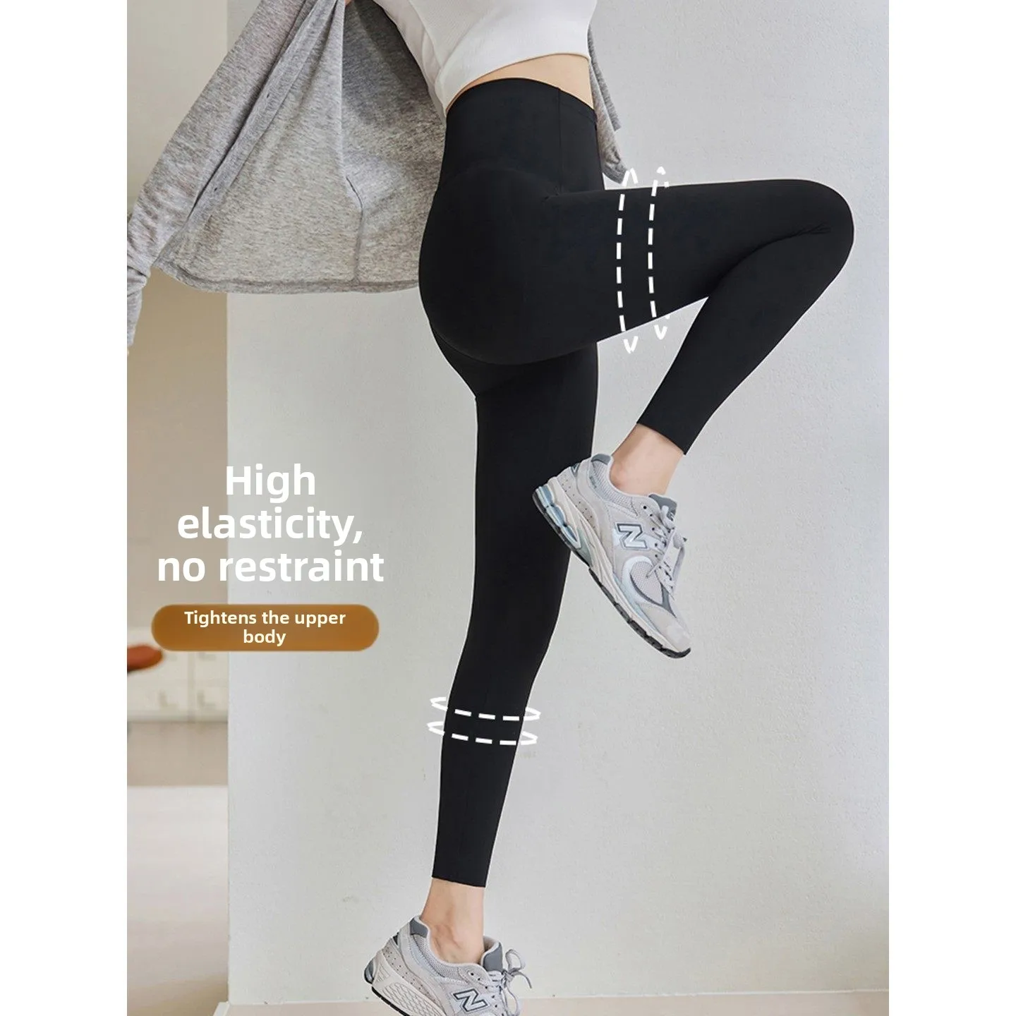 ハイウエスト Thiened Fce ジッパー アークスキン パンツ ヨガパンツ 腹部用 レディース アウター 秋冬 Naxizi VCIA79837