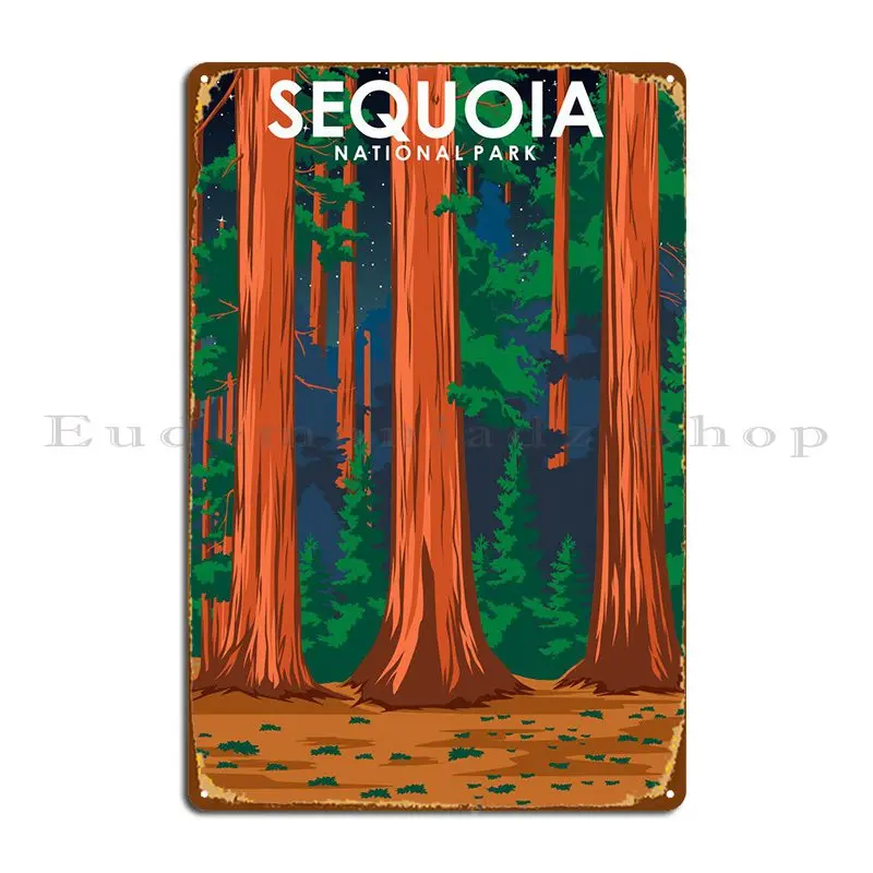 Sequoia National Park Metal Plaque Home Personalized Wall Cave Create Cinema Tin Sign Poster