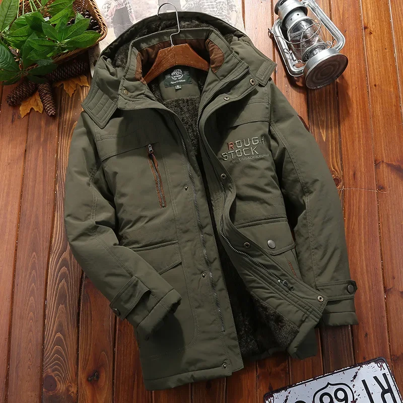 2023 Trend New Men\'s Thickened Cotton Coat Outdoor Leisure Windproof Versatile Cotton Coat Winter Warm and Loose Fit