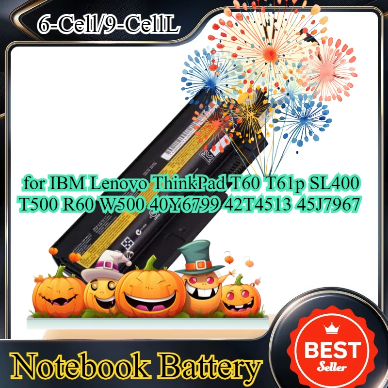 6-Cell/9-CellLi-ion Battery for IBM Lenovo ThinkPad T60 T61p SL400 T500 R60 W500 40Y6799 42T4513 45J7967