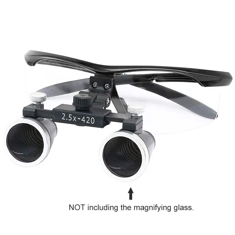 Magnifying Glass Accessories Glasses for Dental Loupe Glasses with Screw Holes for Dental Loupe Light Lamp