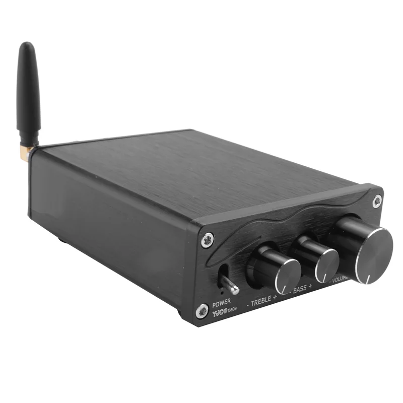 プロモーション! Hifi サウンドアンプ MA12070 80Wx2 Bluetooth 5.0 ステレオオーディオパワーアンプホームシアターカラオケ Amplifiy-ブラック