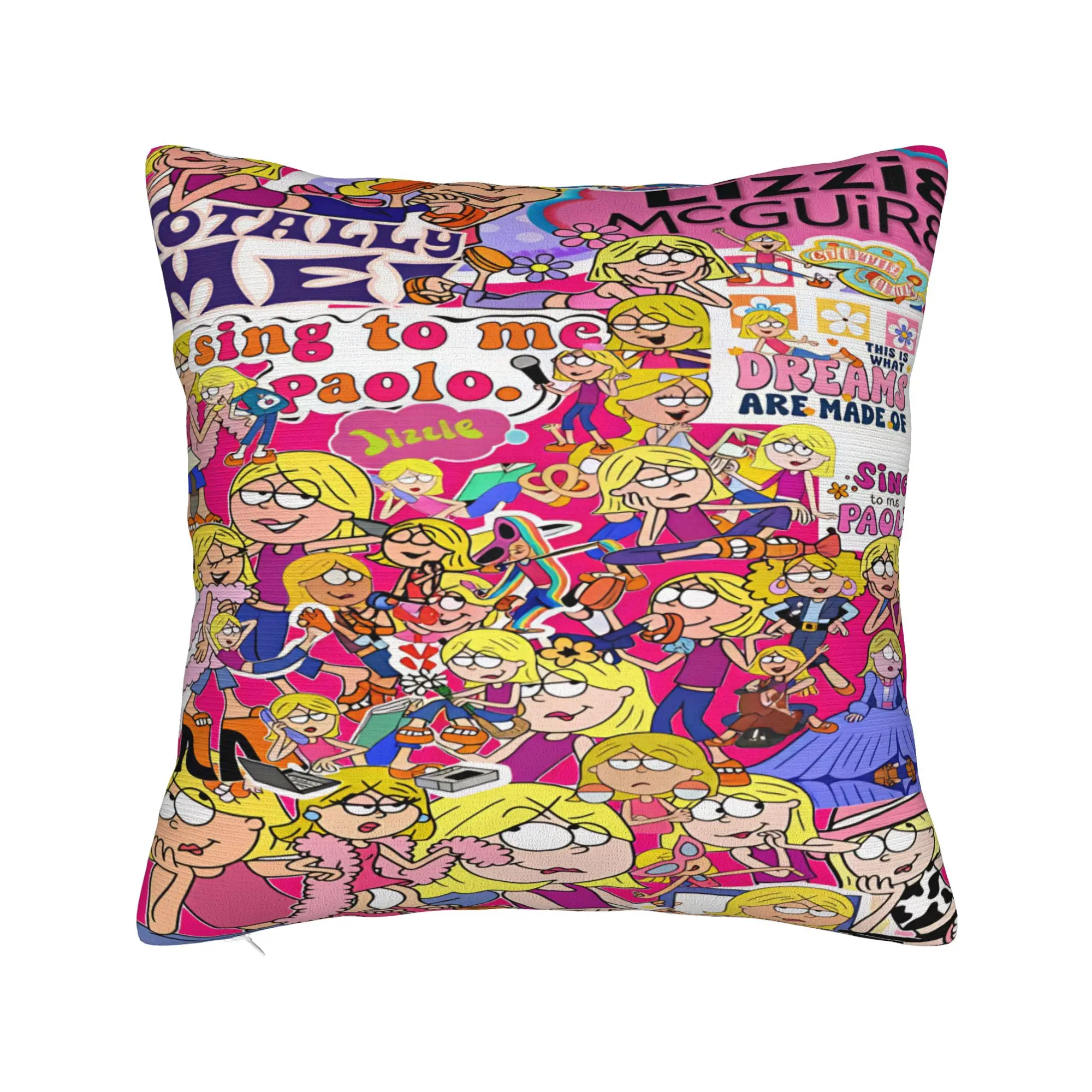 Pillow Cover Lizzies Cartoon McGuires  Cute Funny Pillow Case For Sofa Bedroom Home Decor Pillowcases
