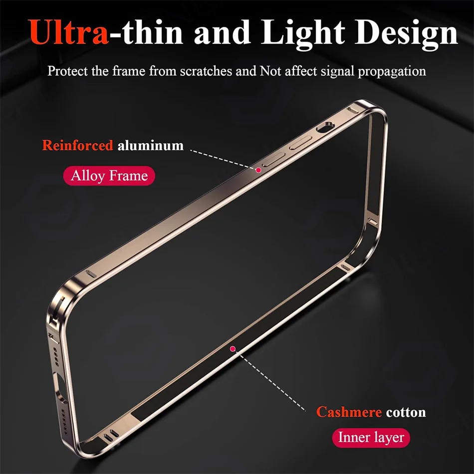 Luxury Light Aluminum Bumper Ultra Case For iPhone 17 13 12 14 Plus 15 16 Pro Max Safety Buckle Desert Metal Alloy Accessories