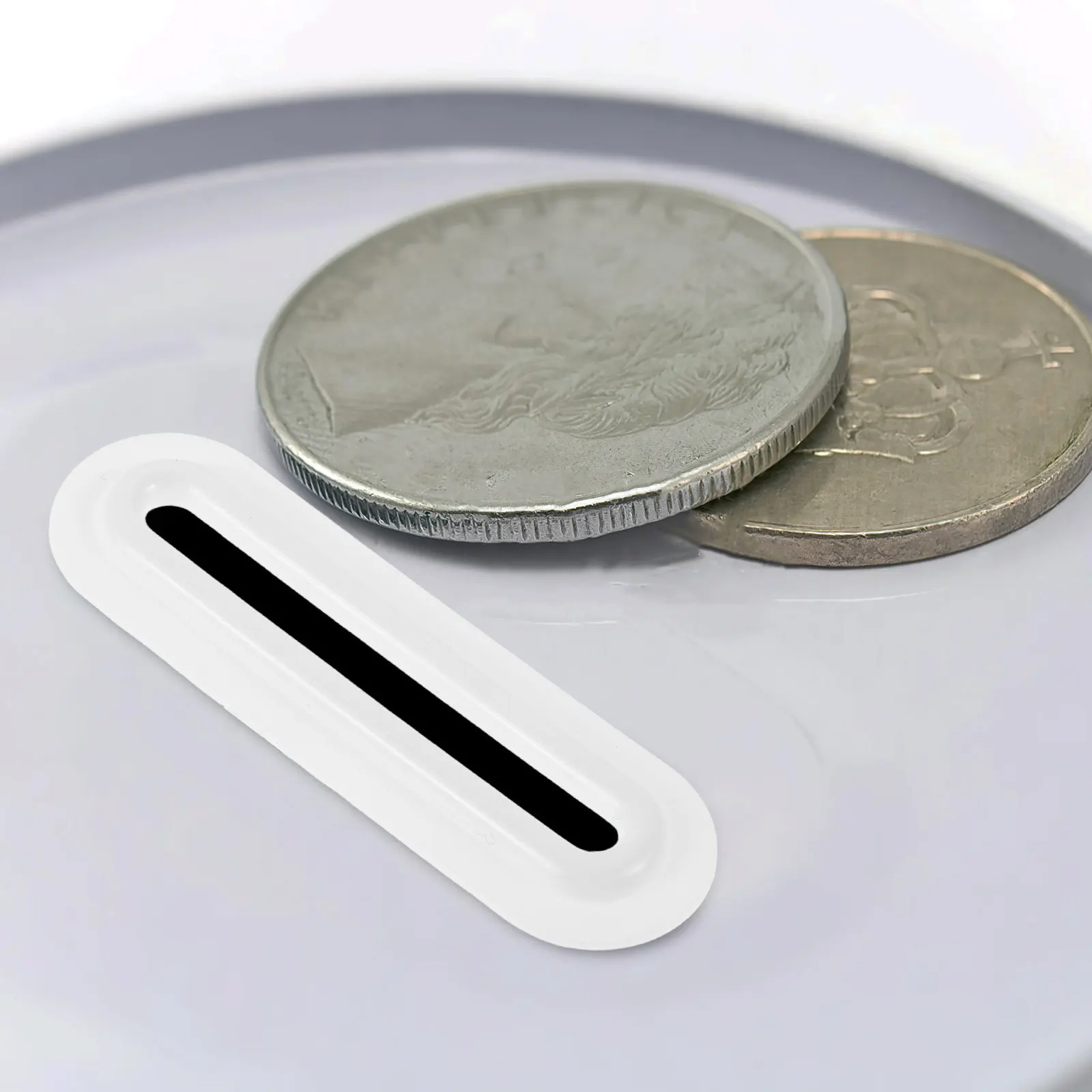 20Pcs 50Mm Elliptical Coin Slot for DIY Coin Banks Creative Savings Vertical Insert Mechanism Vending Equipment