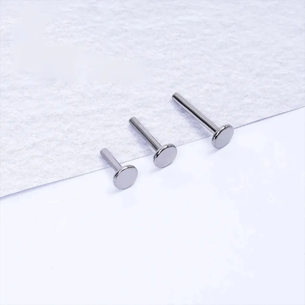 Base à filetage interne 3/4mm, fond pour Labret, nez, boucles d'oreilles, base universelle pour lèvre, langue, accessoires de perçage pour le corps, 10/50 pièces