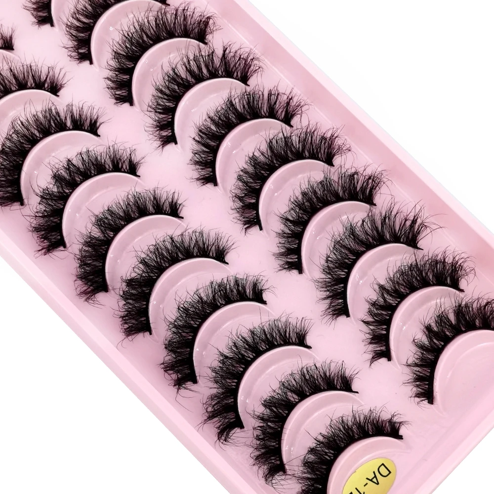 HBZGTLAD New 10 Pairs Natural False Eyelashes Fake Lashes Long Makeup 3d Mink Lashes Extension Eyelash Mink Eyelashes for Beauty