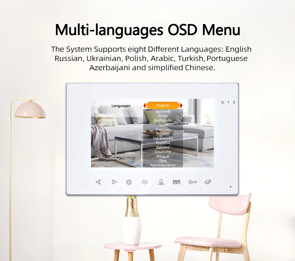 Tuya 1080P WiFi วิดีโออินเตอร์คอม7 "AHD หน้าจอตรวจจับการเคลื่อนไหวรีโมทคอนโทรลโฮมวิดีโอกริ่งประตูกล้องกลางคืนสำหรับบ้าน