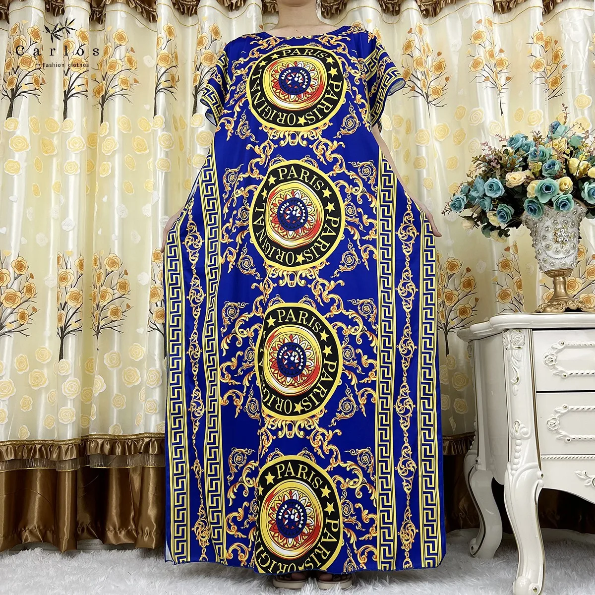 New Flower Sleeve African Dresses For Women Muslim Abaya Dubai Turkey Muslim Fashion Hijab Cotta Dress American Islam Clothing