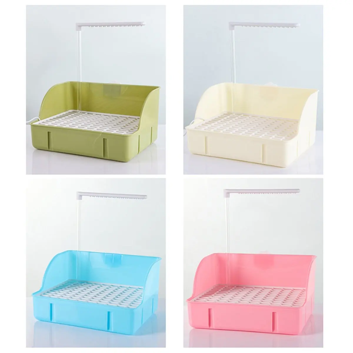 自動循環機能付きオウム用シャワー盆、バードシャワー、バードバスタブ、大型シャワー盆、鳥類洗浄用品-ホワイト