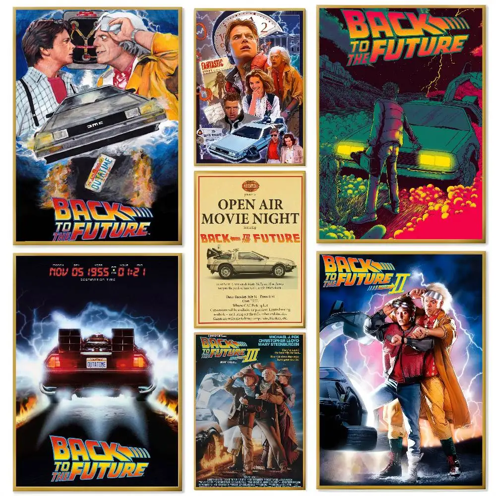 

Back to the Future movie Poster Home decor HD sticky wall waterproof home living room bedroom bar decoration