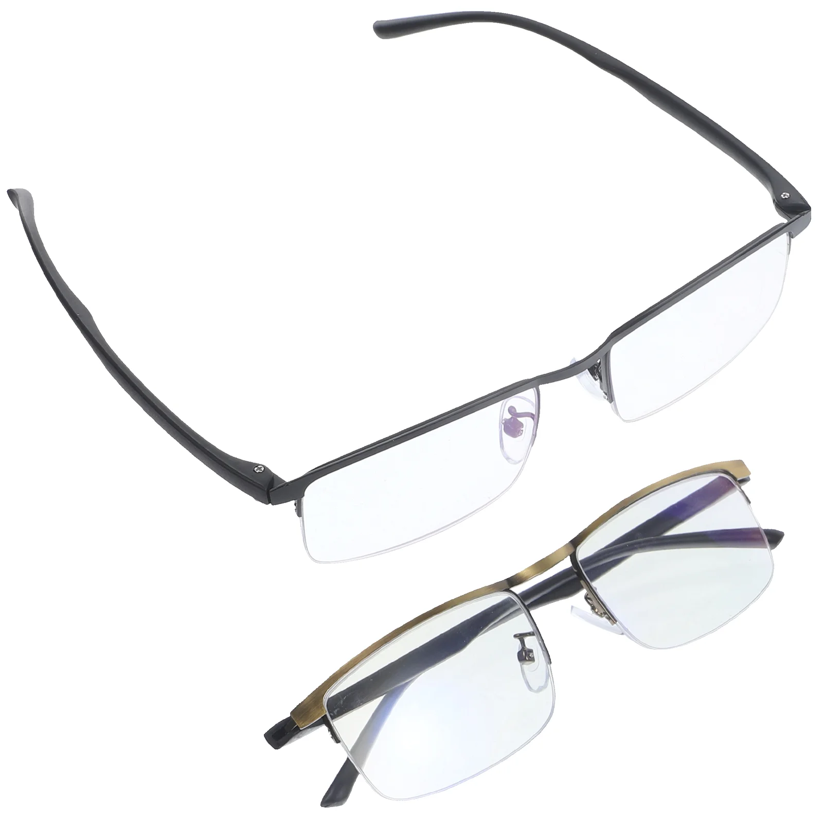 2 Pcs Zoom Reading Glasses Men and Women Alloy Eyeglasses for Elderly