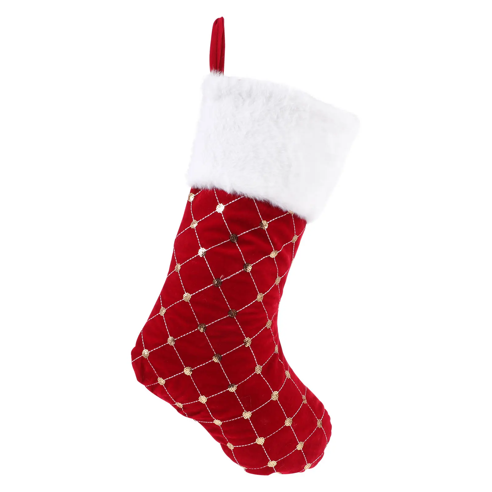 

Christmas Socks Holiday Stocking Sequin Stockings Vintage Decoration Foldable Man