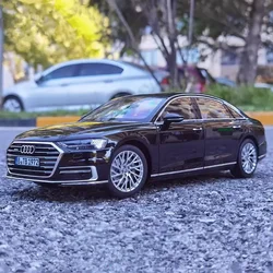 1:24 AUDI A8 modello di auto in lega diecast veicoli in metallo modello di auto simulazione suono e collezione di luci giocattolo per ragazzi per regalo per bambini