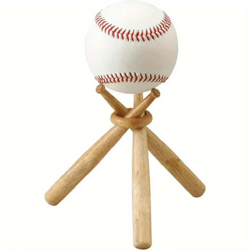Baseball Stand Baseball Stand Holder Wooden Base Ball Stand Display Holder Ball Not Included