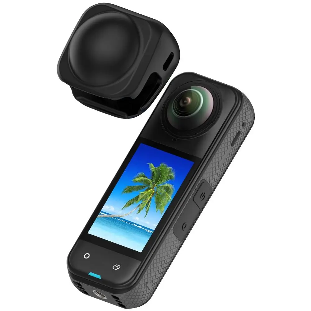 Silicone Lens Cap Replacement Shockproof Lens Protector Durable Anti-Scratch Lens Protective Cover for Insta360 X5/X4