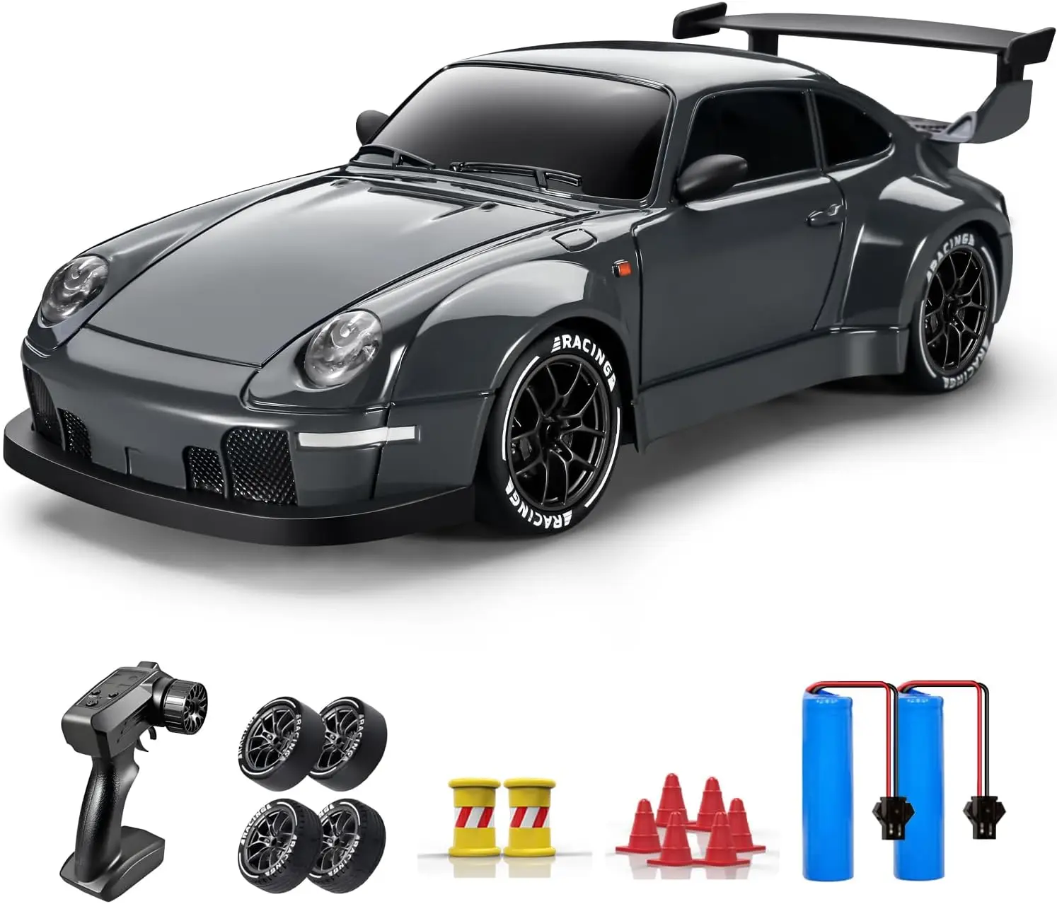 

ACAMMZAR RC Drift Car 1:24 Автомобиль с дистанционным управлением для детей 20 км/ч 4WD Высокоскоростные радиоуправляемые автомобили со светодиодной подсветкой Дополнительные шины для дрифта