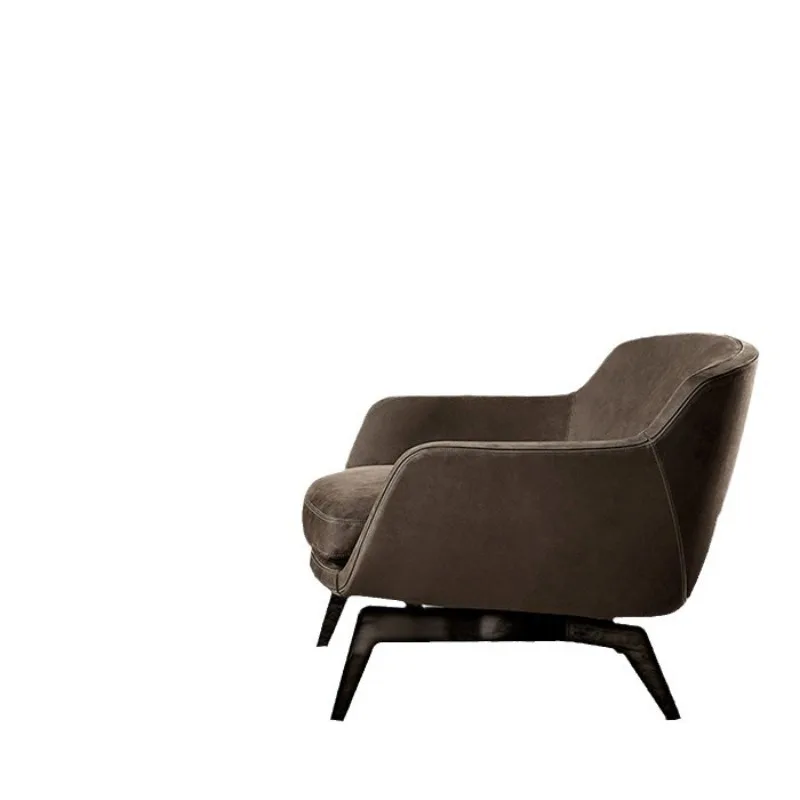 

Italian Modern Simple Dining Chair Home Living Room Light Luxury Balcony Hotel Leather Fabric Solid Wood