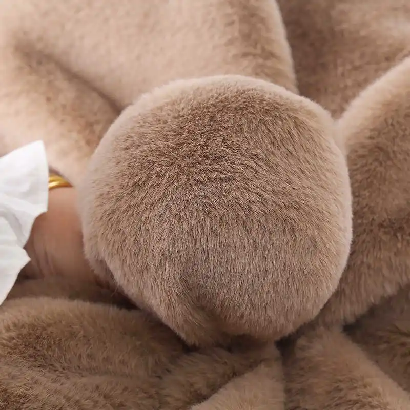 Encryption Faux Rex Rabbit Fur Fabric Soft Thick Blanket  Hat Coat Plush Toy Handmade DIY Fur Clothing Sewing Fabric Multi-color