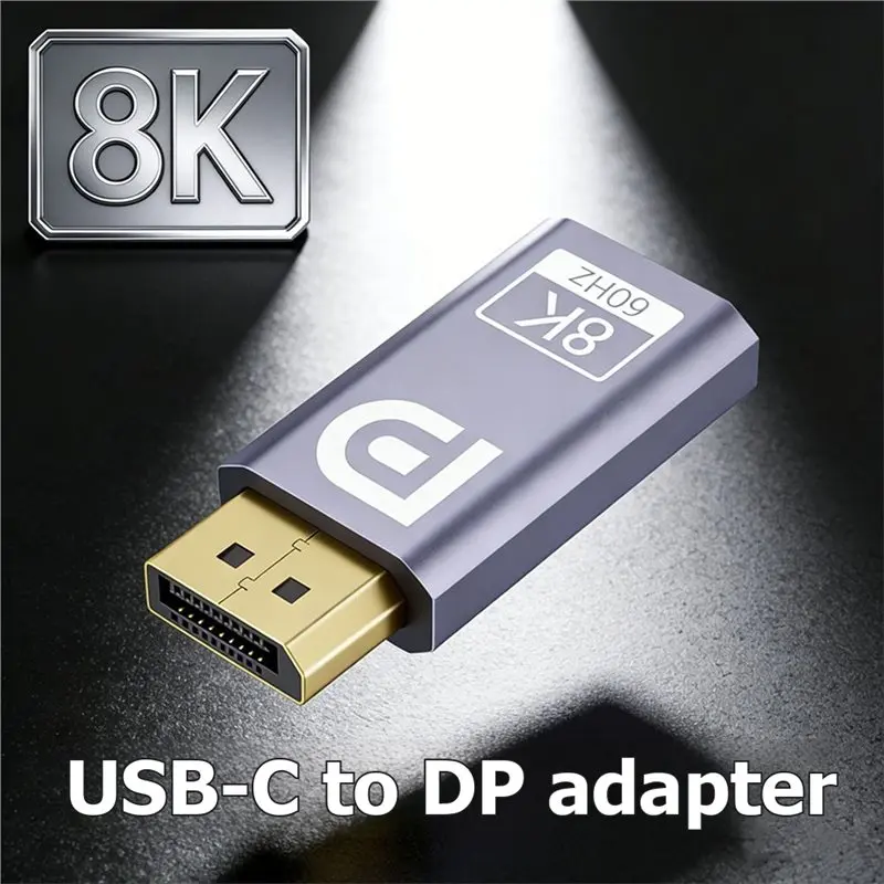 A31T Type-C to for DisplayPort Adapter 8K 60Hz HD Video Converter USB-C Laptop Phone Display Screen Mirroring Adapter