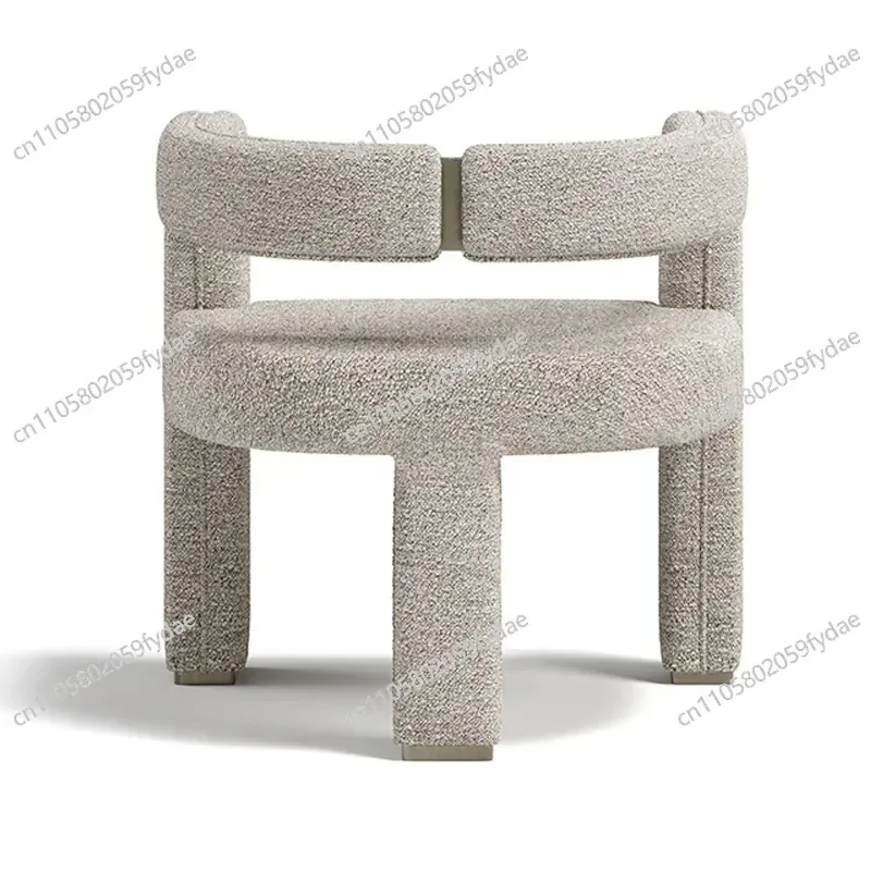 Nordic Armchair Single Fabric Sofa Small Apartment Leisure Villa Chair Solid Wood Furniture Small Apartment