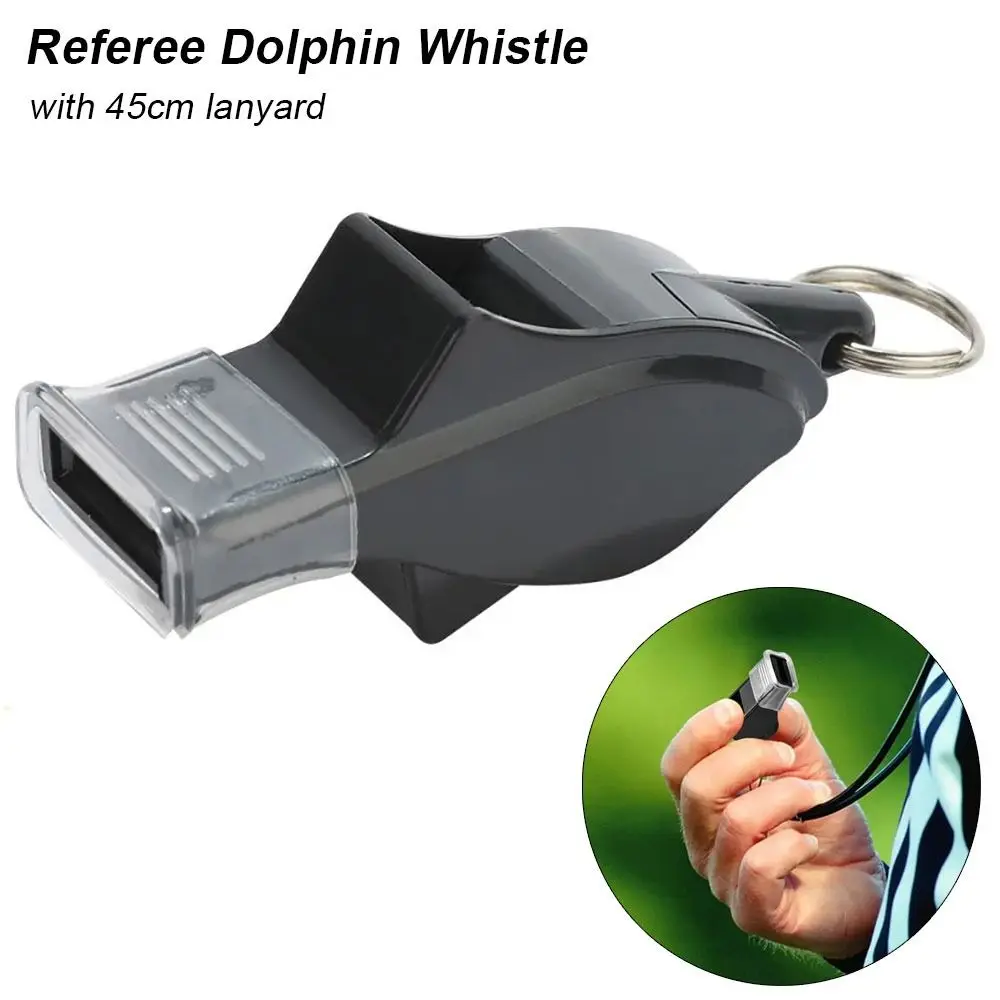 

1Pcs Sports Like Big Referee Whistle Seedless Professional Dolphin Whistle Plastic Sound Whistle Outdoor Sport Soccer Basketball