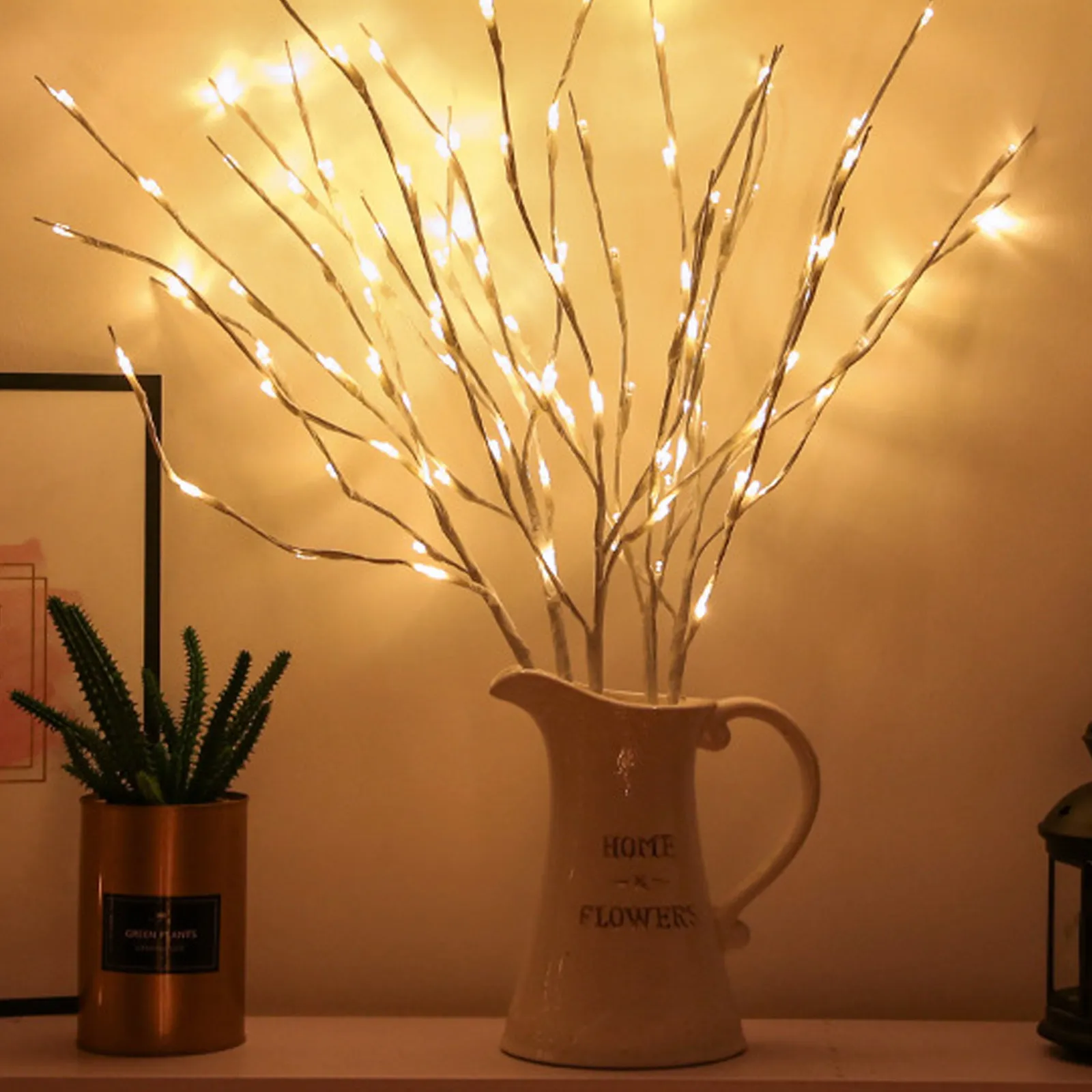 

2 шт. светодиодных светильников в виде веток березы, креативная декоративная лампа для спальни, гостиной, свадьбы, ночное освещение для помещений