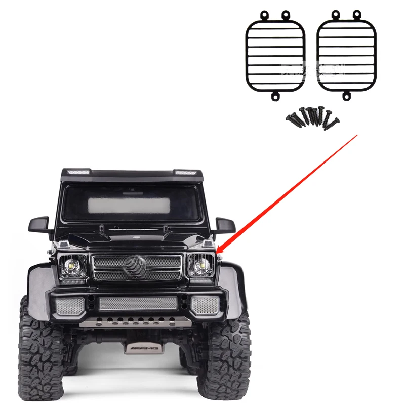 

Metal headlight cover grille grille is suitable for 1:10 TRX4 TRX6 G63 G500 RC remote control car upgrade accessories