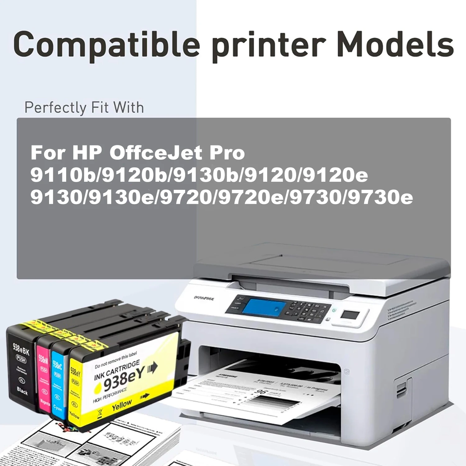 938e 938 938xl Ink Cartridge Replace For HP OffceJet Pro 9110b 9120b 9130b 9120 9120e 9130 9130e 9720 9720e 9730 9730e Printers