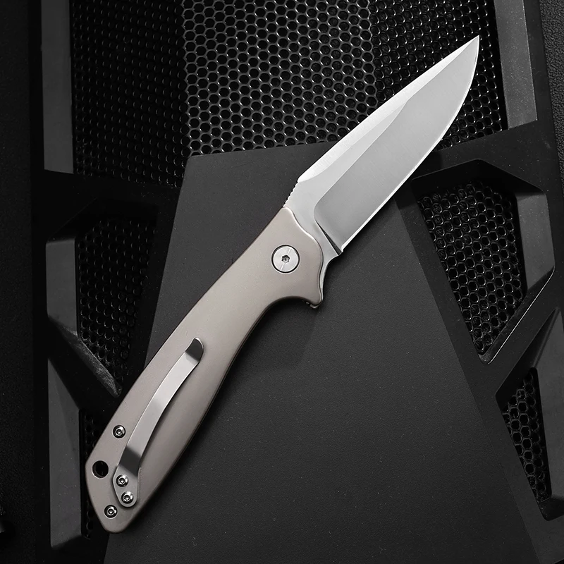 DORVEX Titanium Alloy Handle D2 Steel Ceramic Bearing Outdoor Camping fishing Survival Pocket EDC Tool Folding Knife