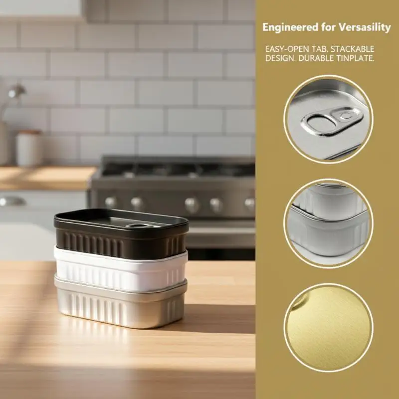(BF06)Tinplate Mini Metal Box Creative Sardine Can Shaped Storage Box Portable Metal Material Jewelry Pill Case Portable Tin Box