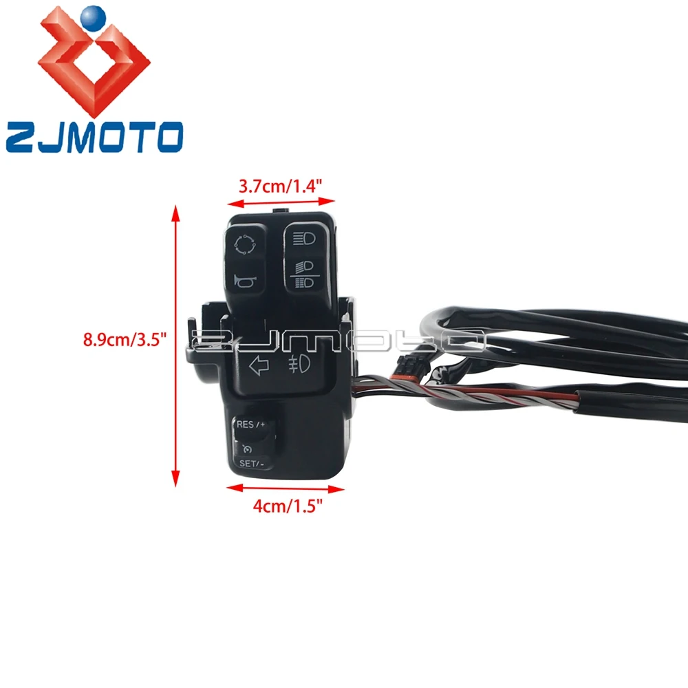Motorcycle IP65 Handlebar Cruise Control Switch Kit For Harley Softail FLHC FLSTC FLSTFBS FLSTN FXSE FXBB FXBR FLSB FXST FXFBS